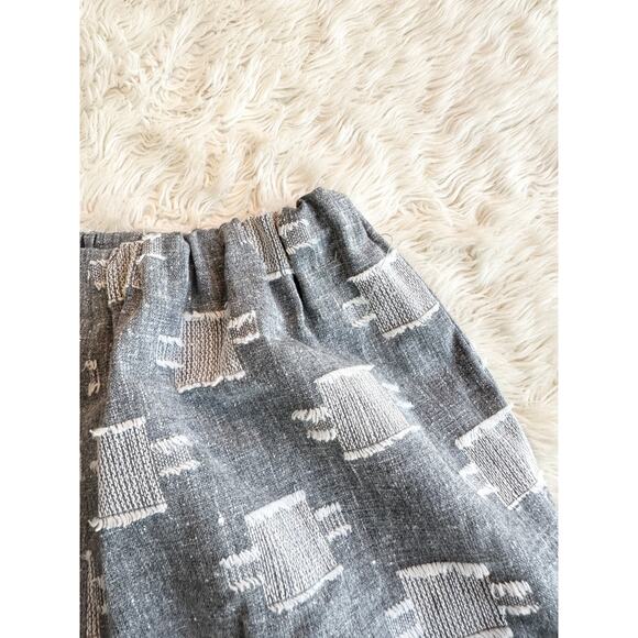 70s Grey & White Slub Knit Fringe Set - Picture 16 of 16